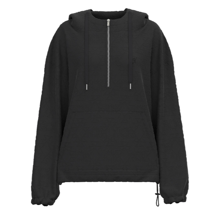 Hooey Women's "Mazatlan" Quarter Zip Hoodie in Black
