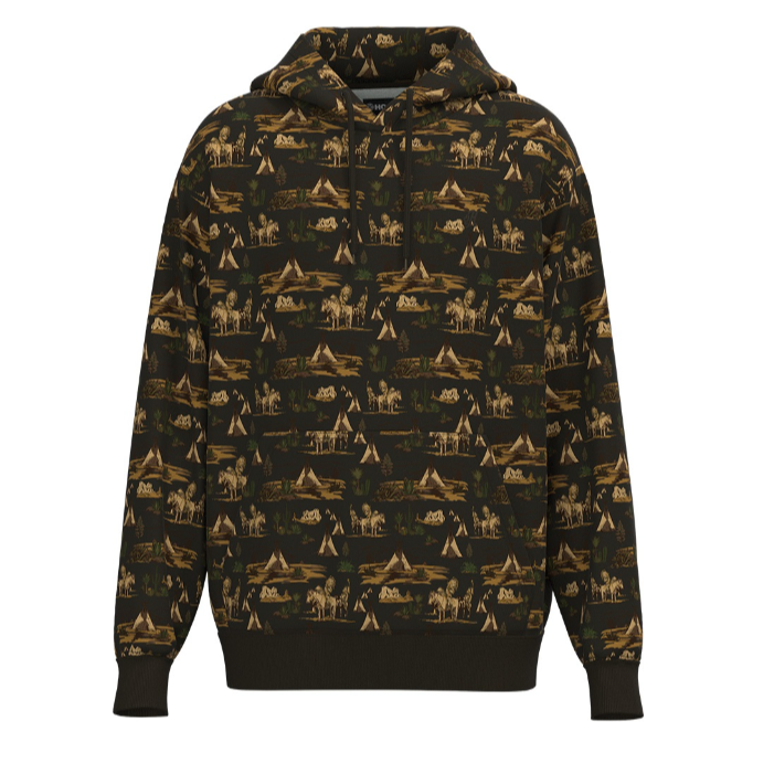 Hooey Men's Legendary Comanche Pattern Hoodie in Brown