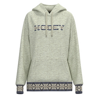 Hooey Women's "Trophy" Quilted Aztec Print Hoodie in Oatmeal