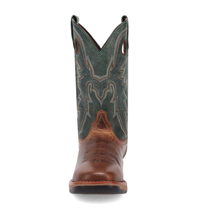 Laredo Men's Alloy Western Boot in Tan & Green