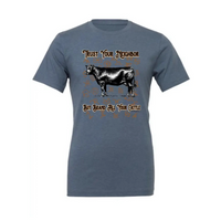 Women's Trust Your Neighbor Angus Graphic Tee in Slate Blue