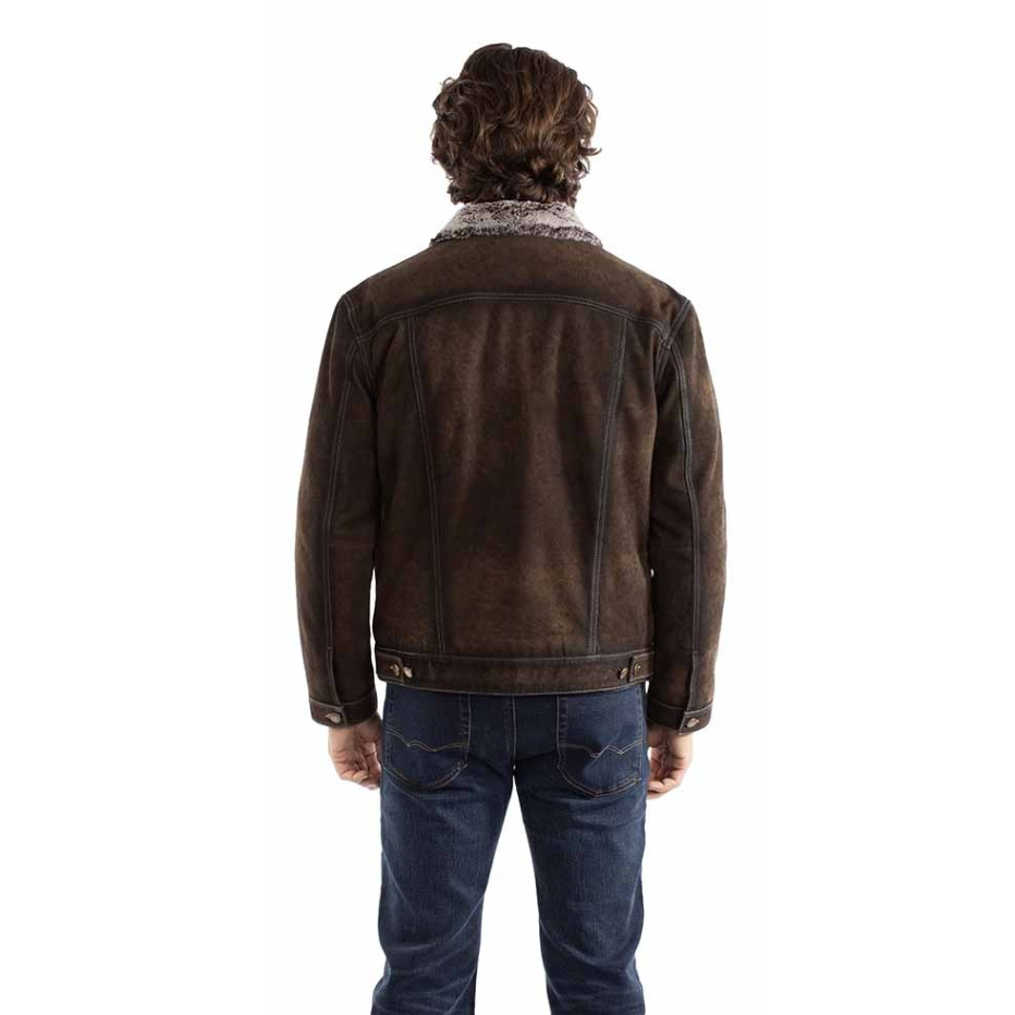 Scully Men's Suede Jacket in Chocolate