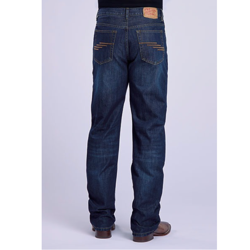 Stetson Men's 1520 Straight Leg Jean in Dark Wash