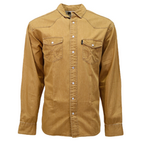 Hooey Men's L/S Del Denim Chambray Shirt in Tan