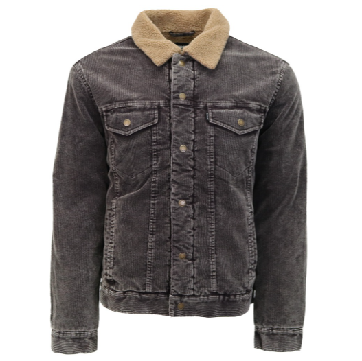 Hooey Men's Mesquite Sherpa Line Corduroy Jacket in Grey