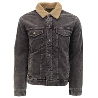 Hooey Men's Mesquite Sherpa Line Corduroy Jacket in Grey