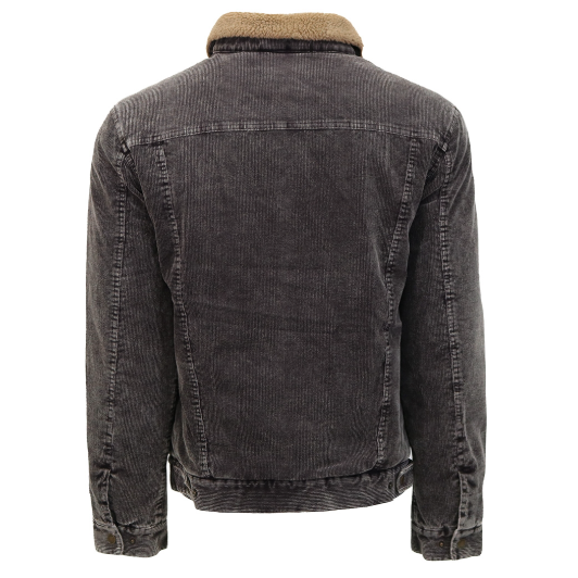 Hooey Men's Mesquite Sherpa Line Corduroy Jacket in Grey