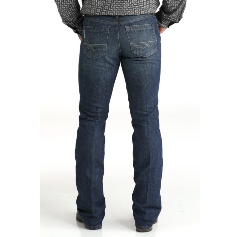 Cinch Men's Ian Slim Fit Bootcut Jean in Dark Stonewash