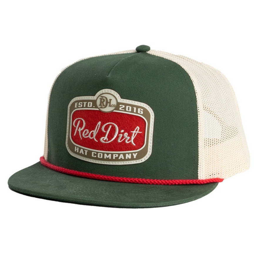 Red Dirt Hat Co. Giddy Up Rope Hat in Green & Khaki