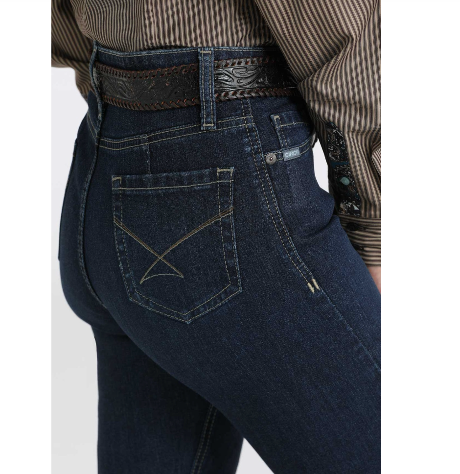 Cinch Women's Keri High Rise Straight Slim Boot Cut Jean