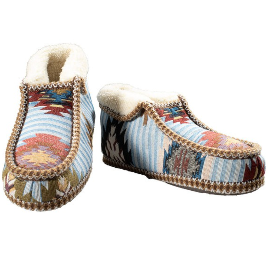 Blazin' Roxx Women's Brandi Aztec Boot Slipper in Blue