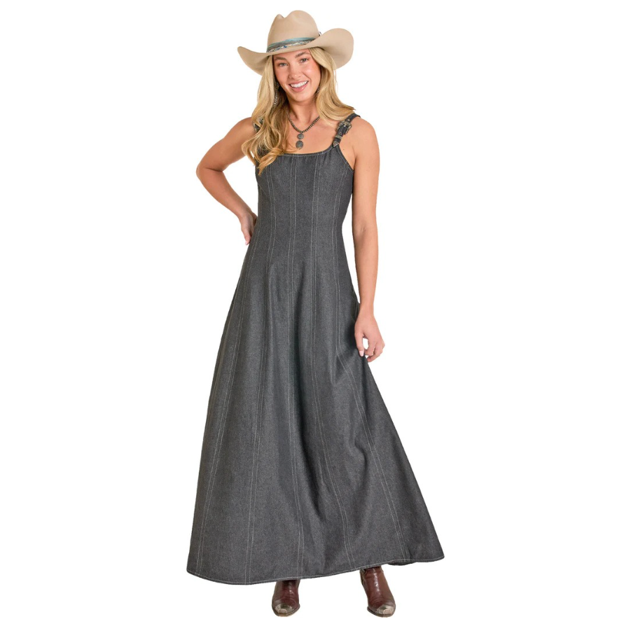 Rock N Roll Women's Black Buckle Maxi Dress - Size: S Rock N Roll Women's Black Buckle Maxi Dress - Size: S