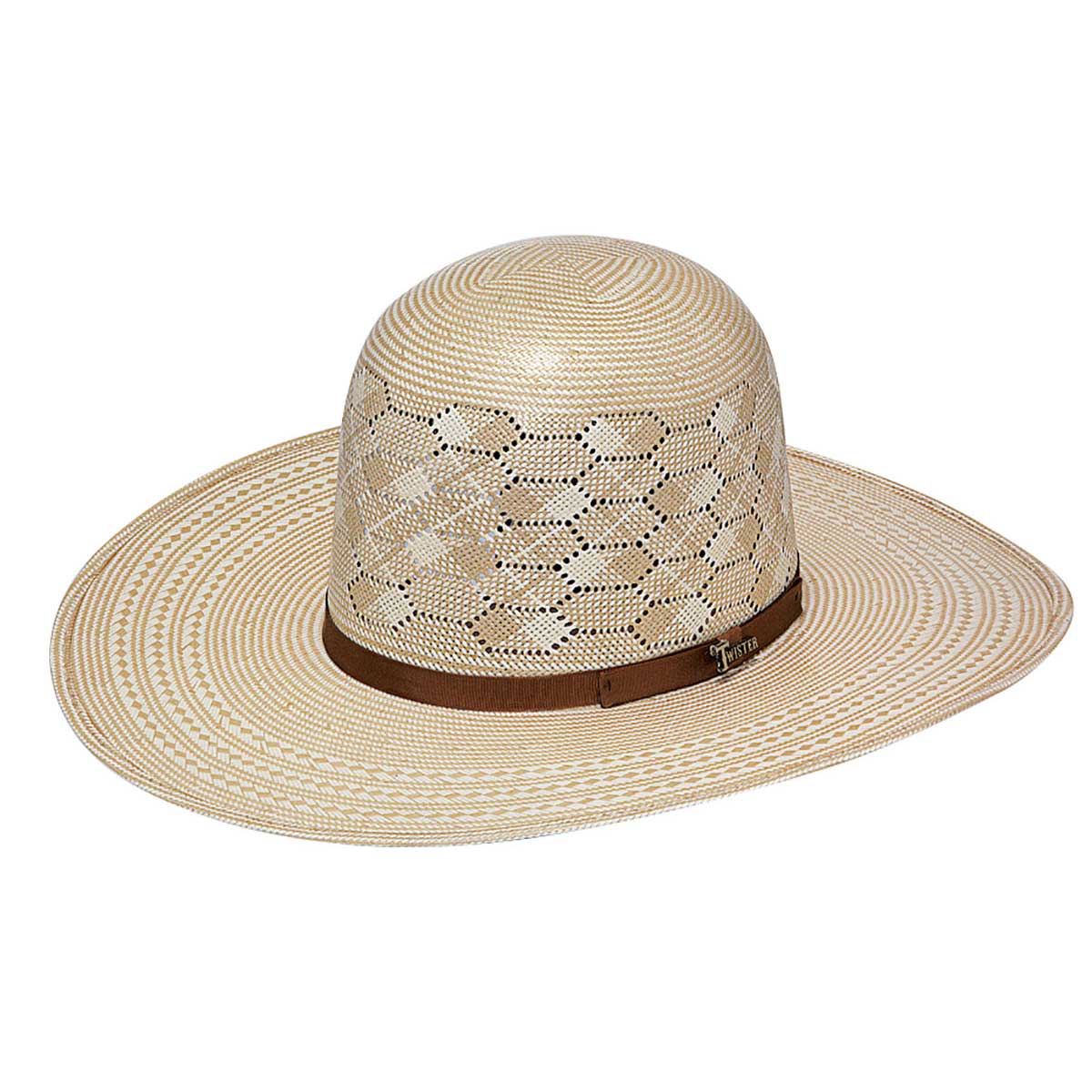 Western Straw Cowboy Hat in Tan with Branded Crown Red River | Hats by Outback Trading Company – OutbackTrading.com main image 2