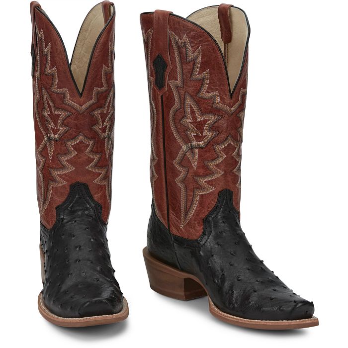 Tony lama black ostrich on sale boots