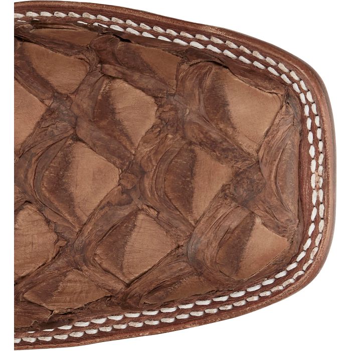 Tony Lama Men's Leon Cognac Pirarucu Tan Boot