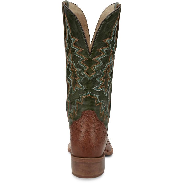 Tony Lama Men's Rylen Full Quill Ostrich Boot in Brandy