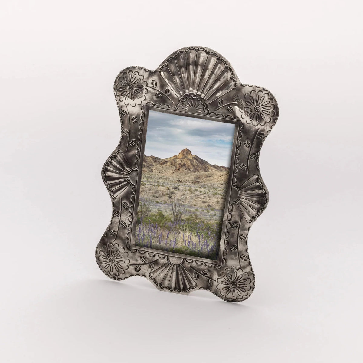 Scalloped Silver Picture Frame By J. Alexander Rustic Silver