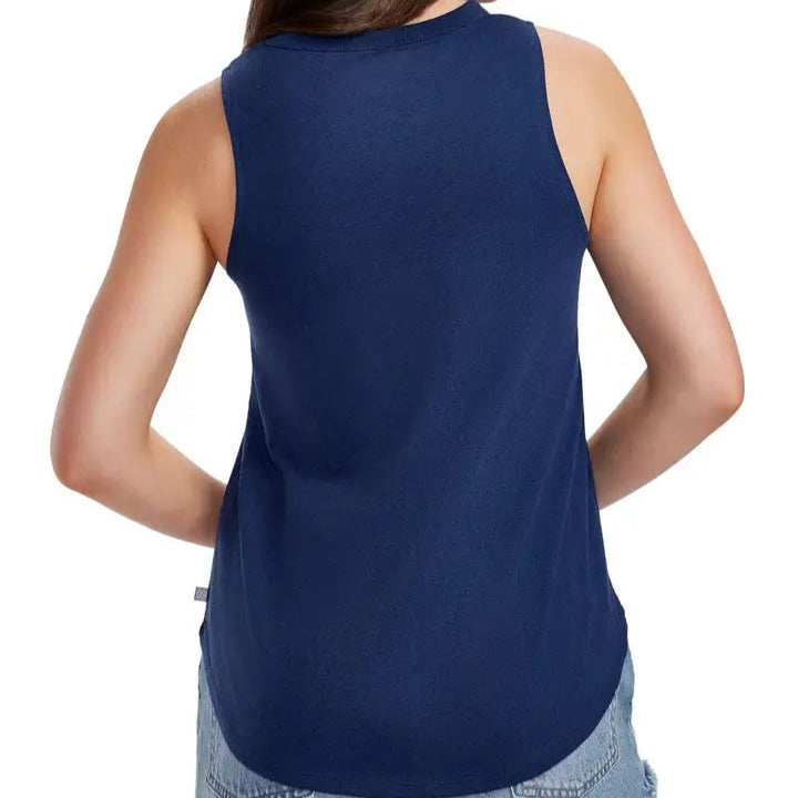 Women's You Free Tonight? Eagle Tank Top in Navy