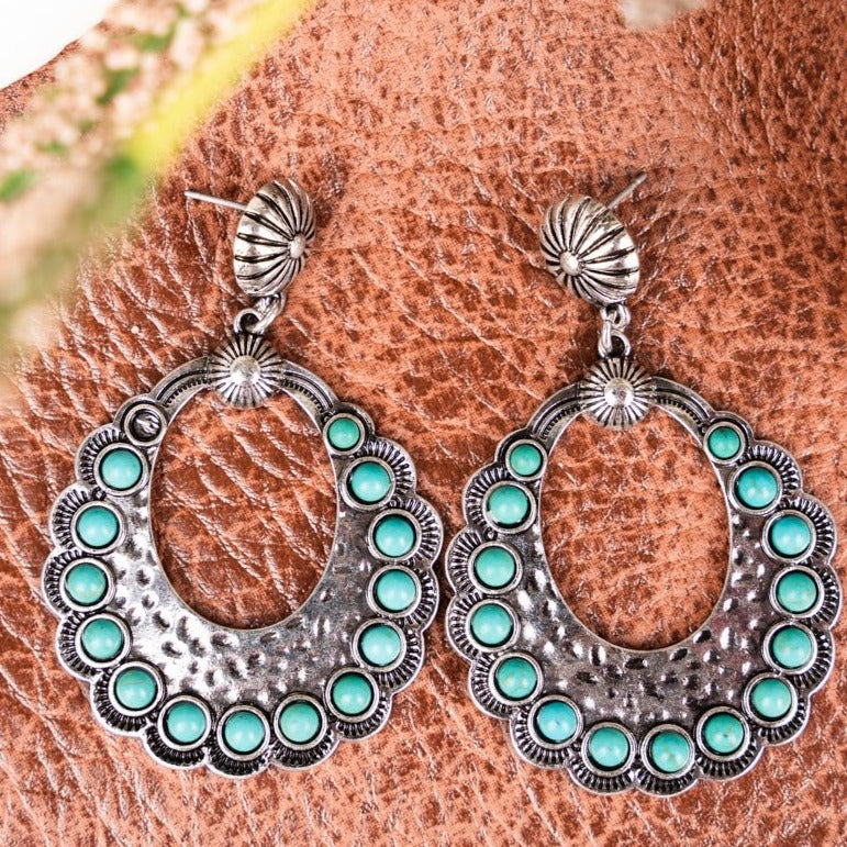 Palm breeze green 2024 earring paparazzi