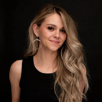 West & Co. Hammered Burnished Gold Dangle Hoop Earrings