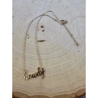 18" Howdy 14k Gold Plated Necklace