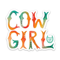 Cowgirl Stickers by Tirzah Lane Art