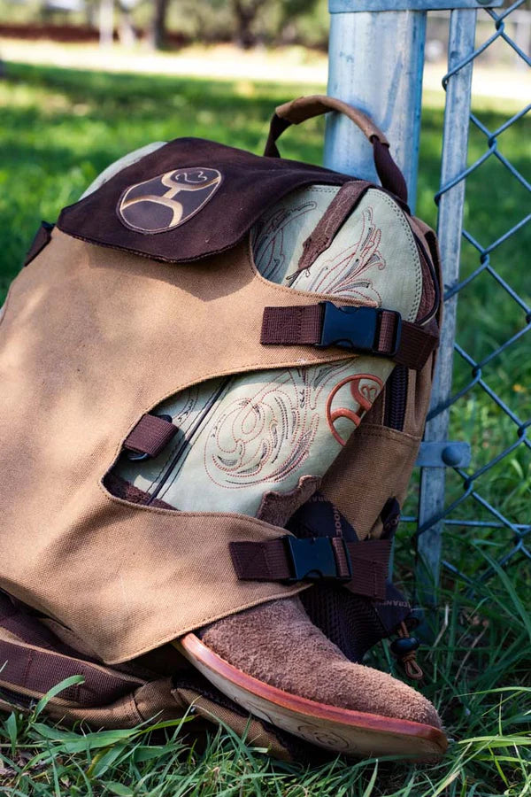 Hooey "Mule" Tan and Brown Backpack