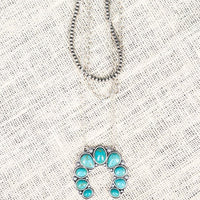 Navajo Pearl With Squash Pendant Layered Necklace (Available in 2 Colors)