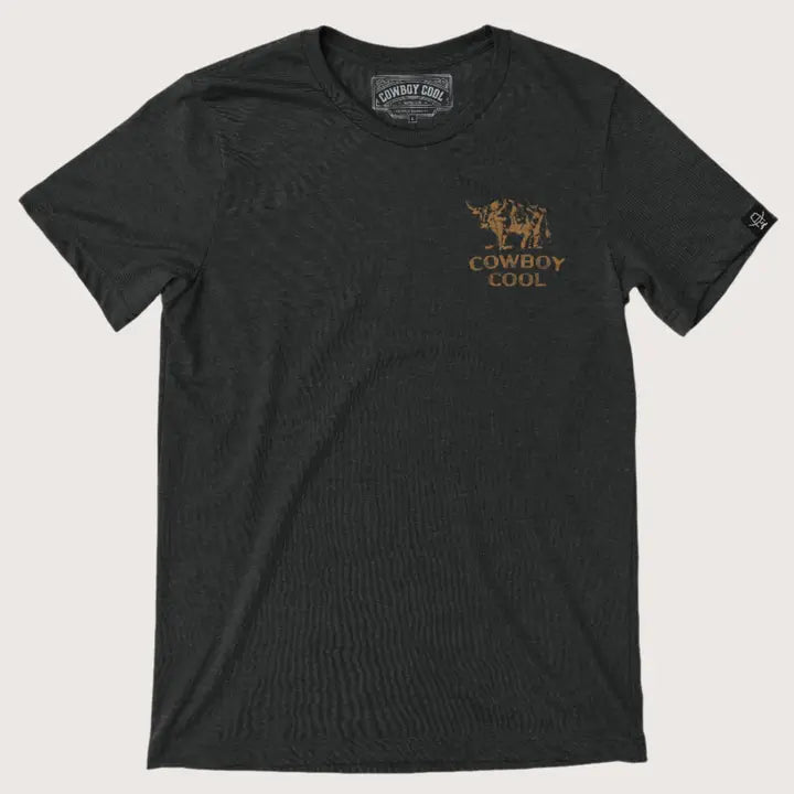 Cowboy Cool Toro Graphic Tee in Black