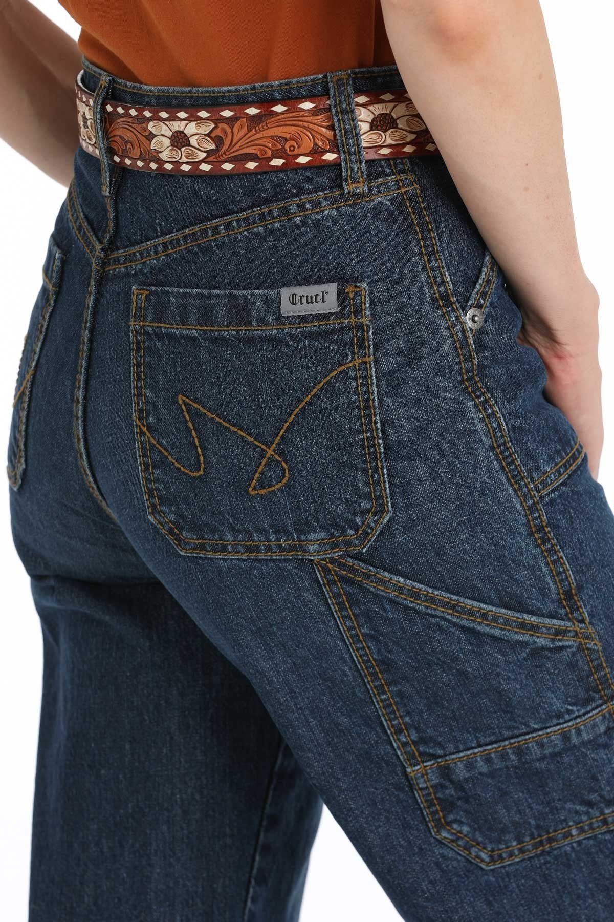 Cruel Women's Loose Fit Casey Wide Leg Jean in Dark Stone