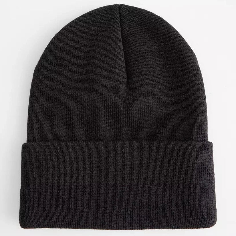 Kimes Ranch Solid Black Clip Tag Logo Beanie