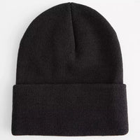 Kimes Ranch Solid Black Clip Tag Logo Beanie