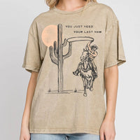 Women's "You Just Yeed Your Last Haw" Graphic Tee in Taupe