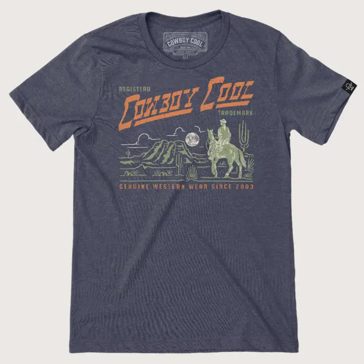 Cowboy Cool Lone Ranger Graphic Tee in Blue