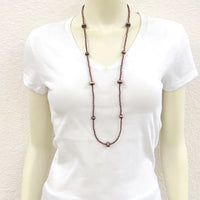 34" Handmade Rondelle Copper Navajo Inspired Bead Necklace