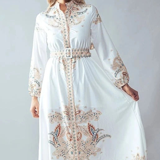 Cream western dress best sale