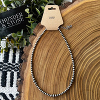 14" Genuine Silver Navajo Pearl Triple Saucer Necklace