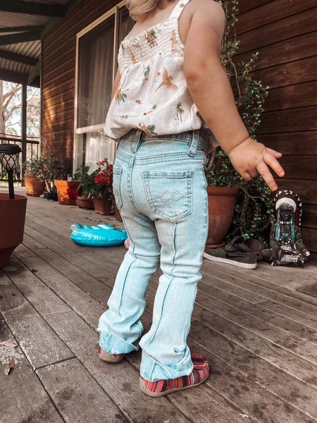CC Western Baby & Toddler Girl's Trouser Jean in Light Wash