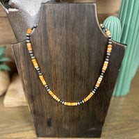 Genuine Spiny Oyster and Navajo Pearl Necklace ( 3 Colors Available)