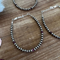 6" Sterling Silver Pearl and Spiny Oyster Bracelet (Available in 2 Colors)