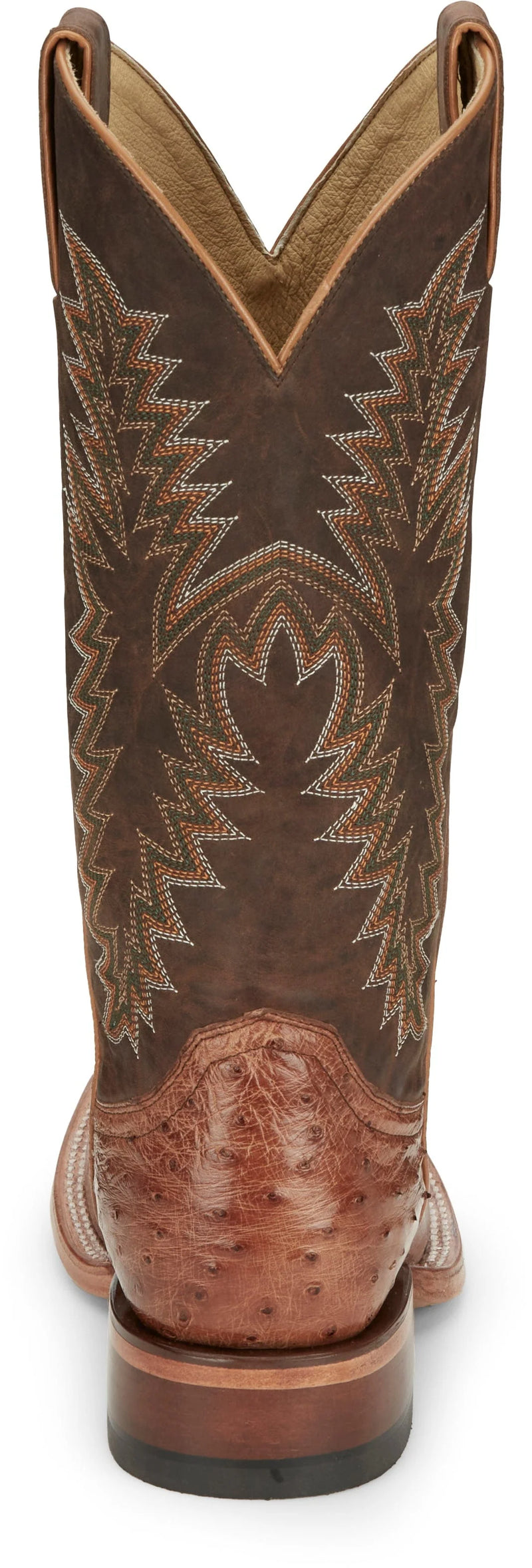 Justin Men s Breck Vintage Smooth Ostrich Cognac