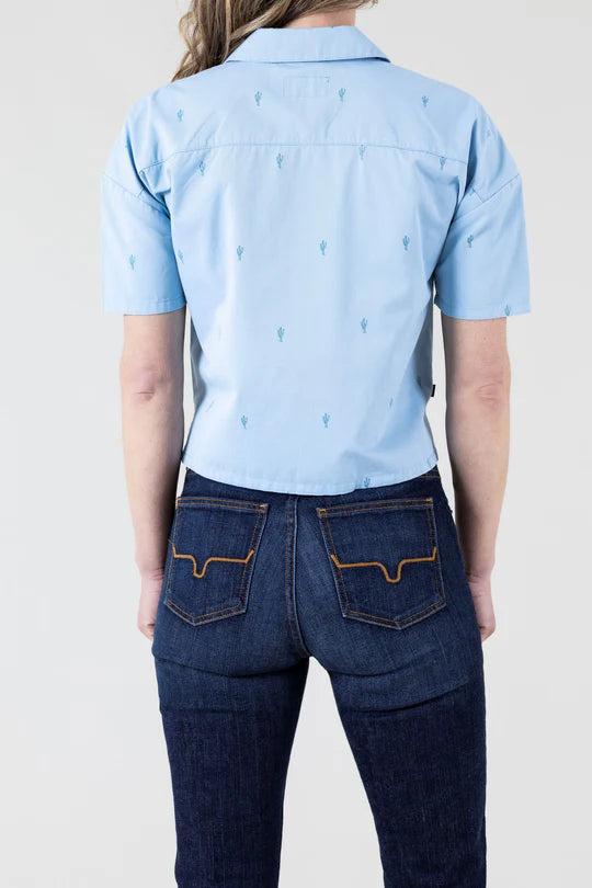 Kimes Ranch Women's S/S Cisco Camp Shirt in Light Blue