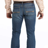 Cinch Men's Ian Slim Fit Bootcut Jean in Medium Stonewash