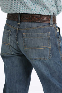 Cinch Men's Grant Relaxed Fit Bootcut Jean in Medium Stonewash