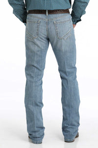 Cinch Men's Ian Slim Fit Bootcut Jean in Light Stonewash