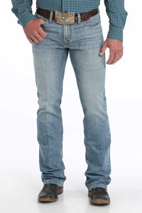 Cinch Men's Ian Slim Fit Bootcut Jean in Light Stonewash