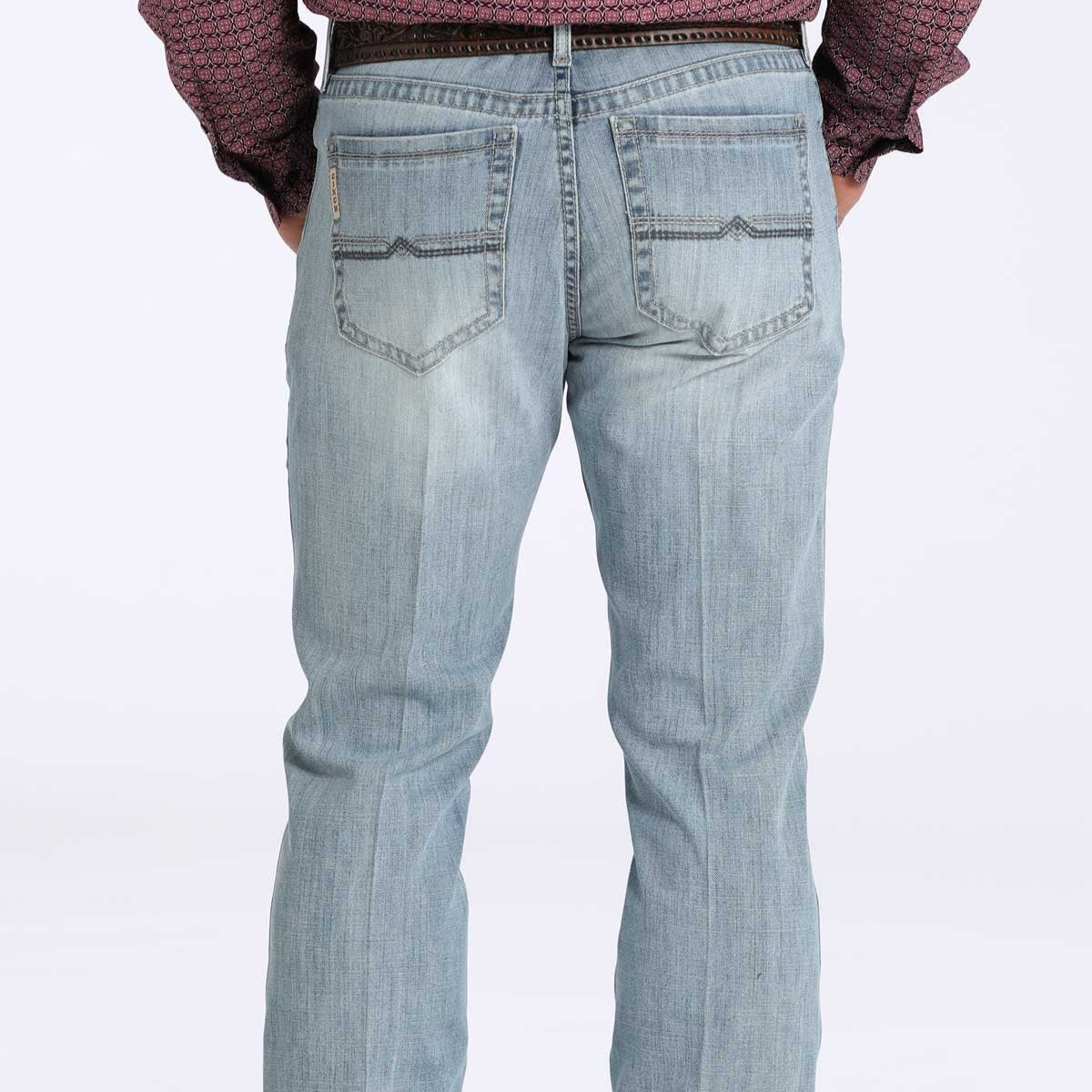 Cinch Men's Ian Slim Fit Bootcut Jean in Light Stonewash