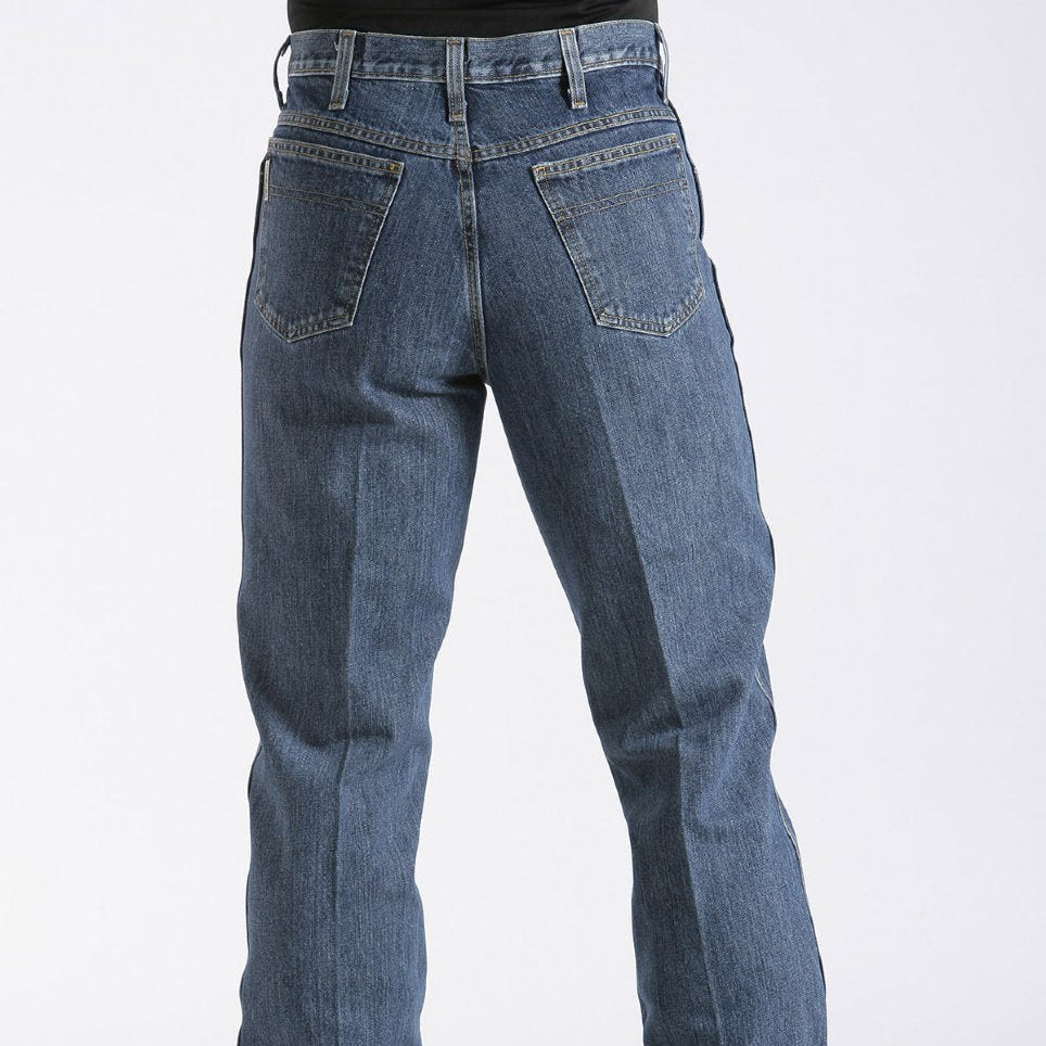 Cinch Men's Bronze Label Slim Fit Tapered Jean in Dark Stonewash