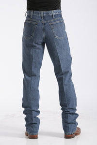 Cinch Men's Bronze Label Slim Fit Tapered Jean in Dark Stonewash