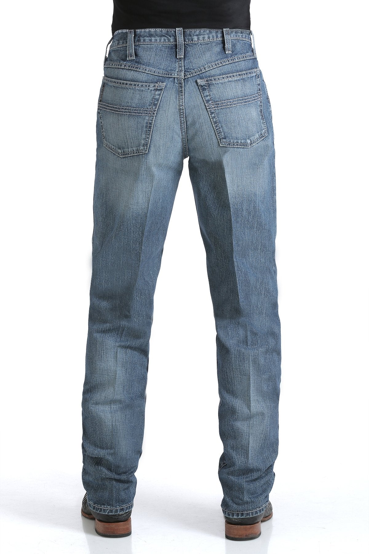 Cinch Men's Black Label 2.0 Loose Fit Jean in Medium Stonewash